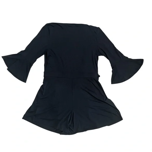 Lilly Pulitzer Black Karlie Wrap Romper NWT Large - Picture 4 of 10